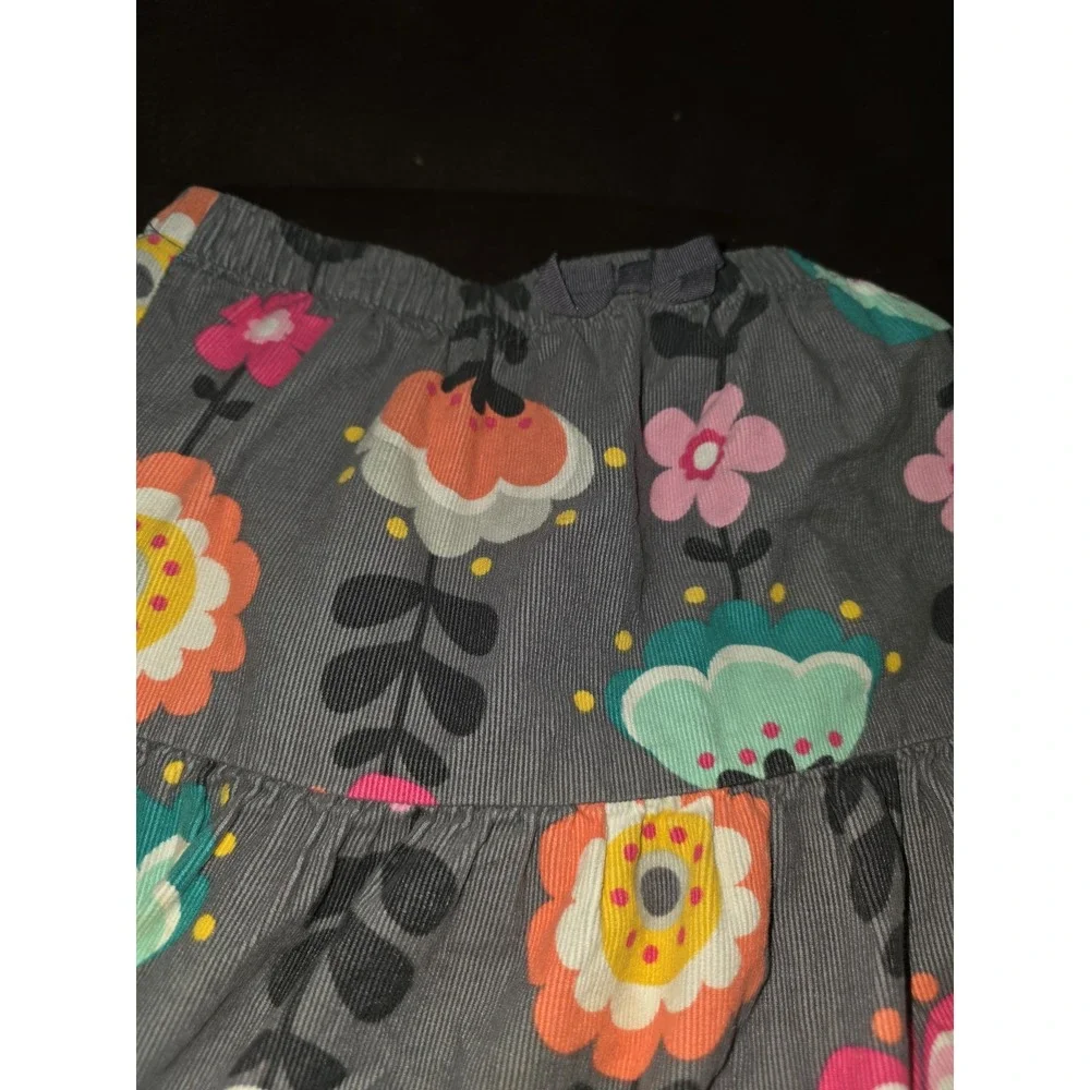 Gymboree wild for horses long Grey floral skirt size 6